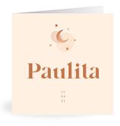 Geboortekaartje naam Paulita m1