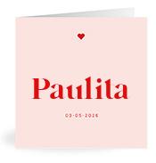 Geboortekaartje naam Paulita m3