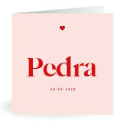 Geboortekaartje naam Pedra m3