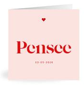 Geboortekaartje naam Pensee m3