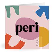 Geboortekaartje naam Peri m2