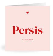 Geboortekaartje naam Persis m3