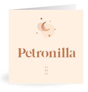 Geboortekaartje naam Petronilla m1