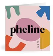 Geboortekaartje naam Pheline m2
