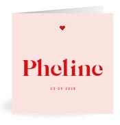Geboortekaartje naam Pheline m3