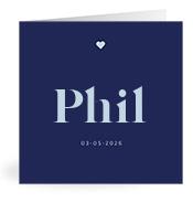 Geboortekaartje naam Phil j3