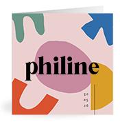 Geboortekaartje naam Philine m2