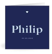 Geboortekaartje naam Philip j3