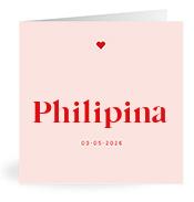 Geboortekaartje naam Philipina m3