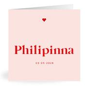 Geboortekaartje naam Philipinna m3
