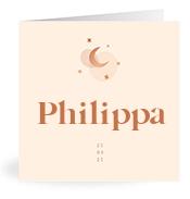 Geboortekaartje naam Philippa m1