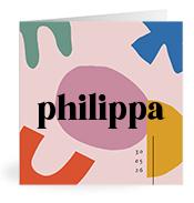 Geboortekaartje naam Philippa m2