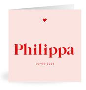 Geboortekaartje naam Philippa m3