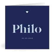 Geboortekaartje naam Philo j3