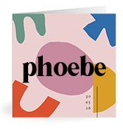 Geboortekaartje naam Phoebe m2