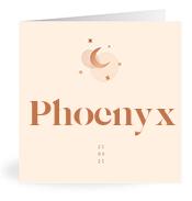 Geboortekaartje naam Phoenyx m1