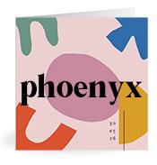 Geboortekaartje naam Phoenyx m2