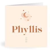 Geboortekaartje naam Phyllis m1