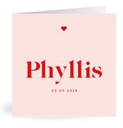 Geboortekaartje naam Phyllis m3