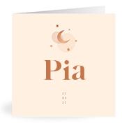 Geboortekaartje naam Pia m1