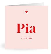 Geboortekaartje naam Pia m3