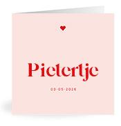 Geboortekaartje naam Pietertje m3