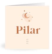 Geboortekaartje naam Pilar m1