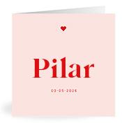 Geboortekaartje naam Pilar m3