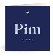 Geboortekaartje naam Pim j3