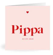 Geboortekaartje naam Pippa m3