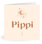Geboortekaartje naam Pippi m1