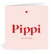Geboortekaartje naam Pippi m3
