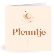 Geboortekaartje naam Pleuntje m1