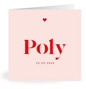Geboortekaartje naam Poly m3