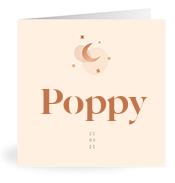 Geboortekaartje naam Poppy m1