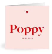 Geboortekaartje naam Poppy m3