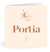 Geboortekaartje naam Portia m1