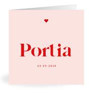 Geboortekaartje naam Portia m3