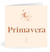 Geboortekaartje naam Primavera m1