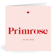 Geboortekaartje naam Primrose m3