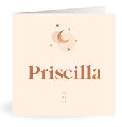 Geboortekaartje naam Priscilla m1