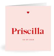 Geboortekaartje naam Priscilla m3