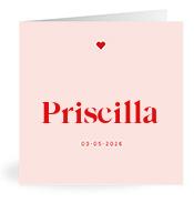 Geboortekaartje naam Priscilla m3