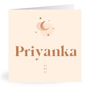 Geboortekaartje naam Priyanka m1