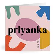 Geboortekaartje naam Priyanka m2
