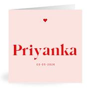 Geboortekaartje naam Priyanka m3
