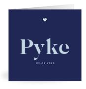 Geboortekaartje naam Pyke j3