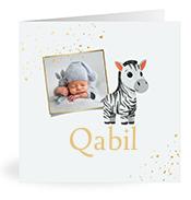 Geboortekaartje naam Qabil j2