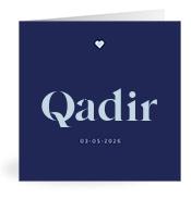 Geboortekaartje naam Qadir j3