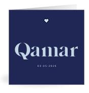 Geboortekaartje naam Qamar j3
